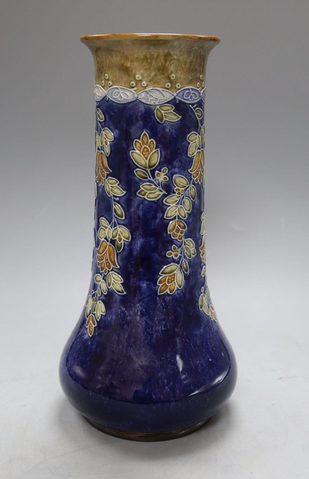 A Royal Doulton stoneware vase, c.1910, height 33cm